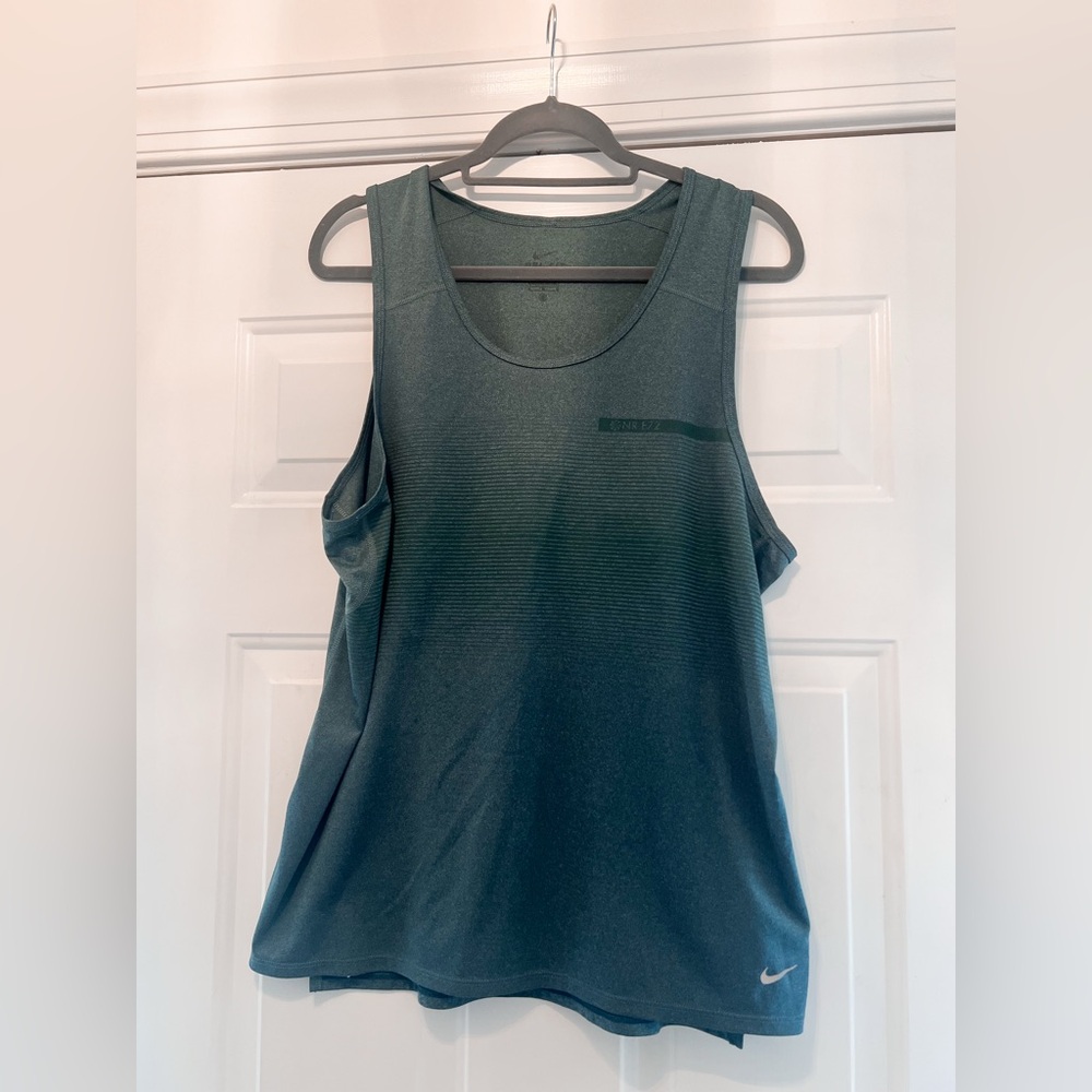 Nike NR E72 Shirt Mens L Greenish Blue Sleeveless Performance Tank
